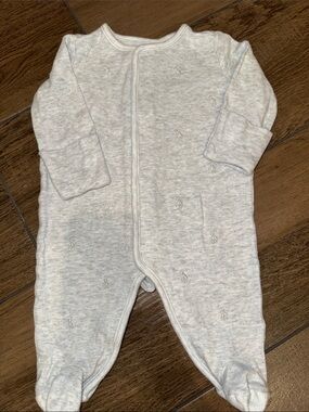 Polo by Ralph Lauren Heather Gray Footed Baby One-Piece